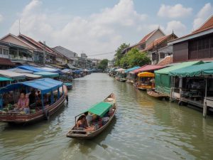 Khlong bang luang floating market : un marché authentique au bord du canal