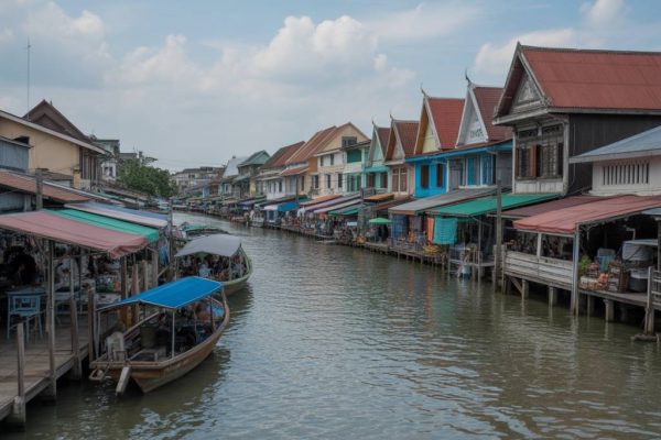Amphawa thailand : un week-end pittoresque entre marchés flottants et maisons sur pilotis