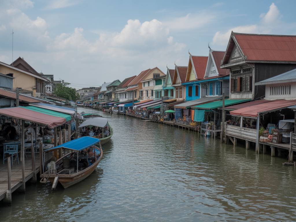 Amphawa thailand : un week-end pittoresque entre marchés flottants et maisons sur pilotis