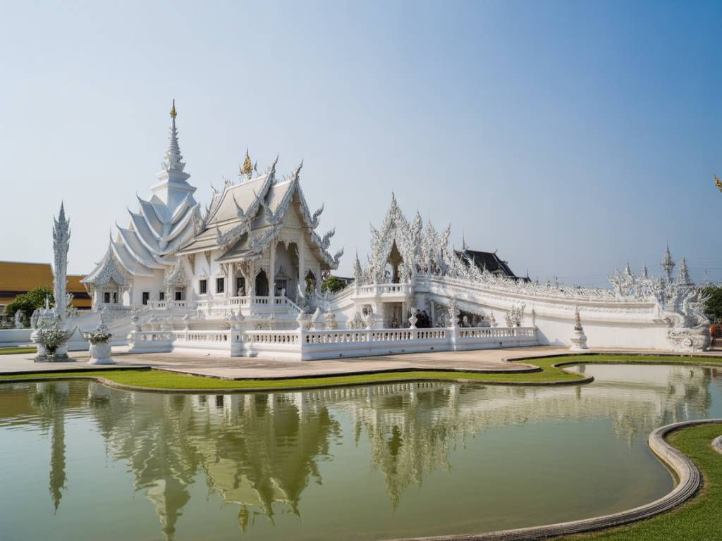 Temple blanc chiang rai : visite du wat rong khun et ses symboles uniques