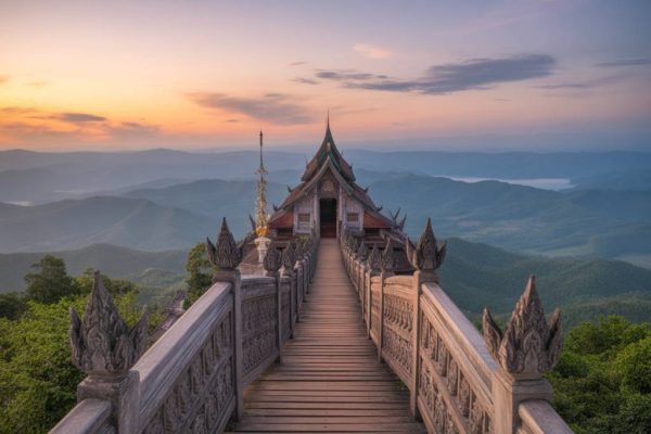 Loei province : paysages de montagnes et culture locale en Isan